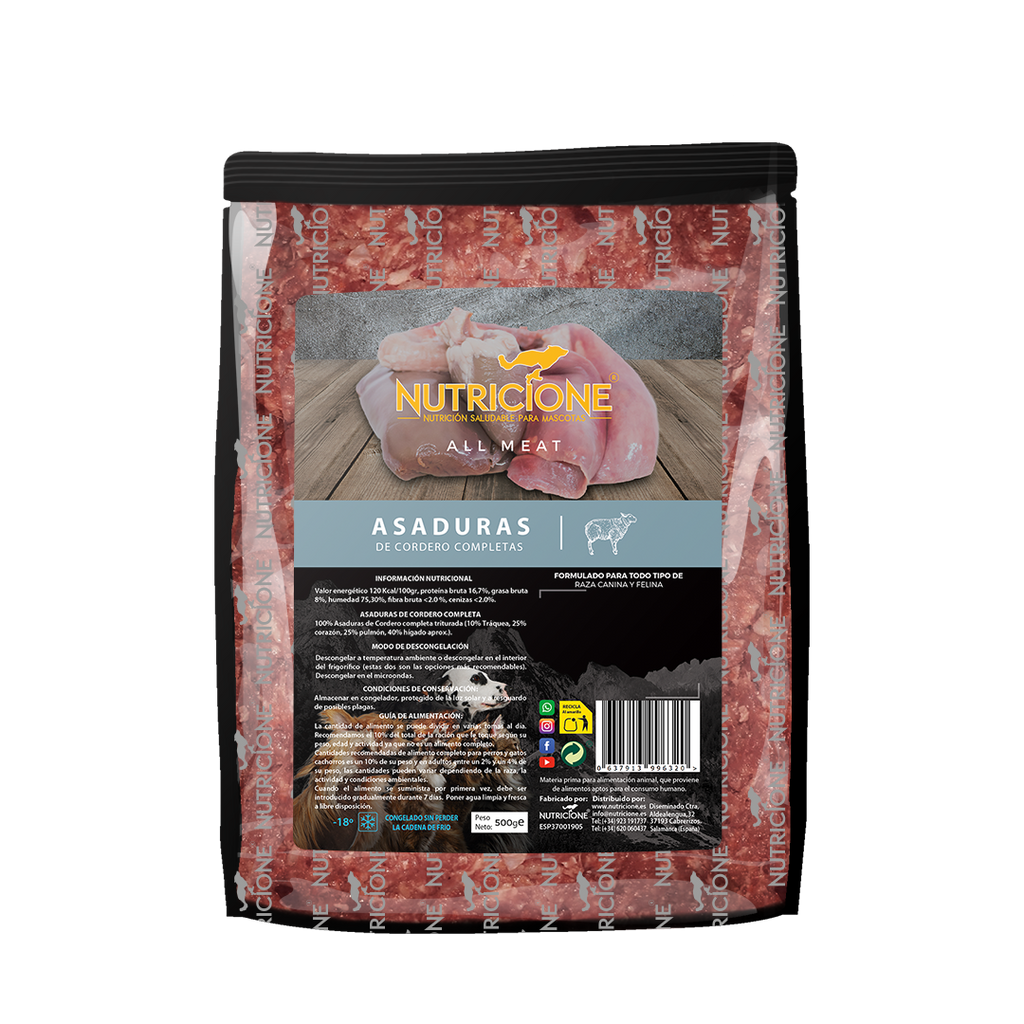 Asaduras de Cordero 500gr |  All meat | BARF