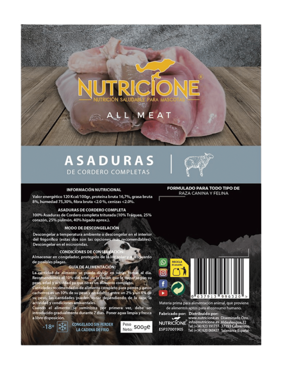 Asaduras de Cordero 500gr |  All meat | BARF