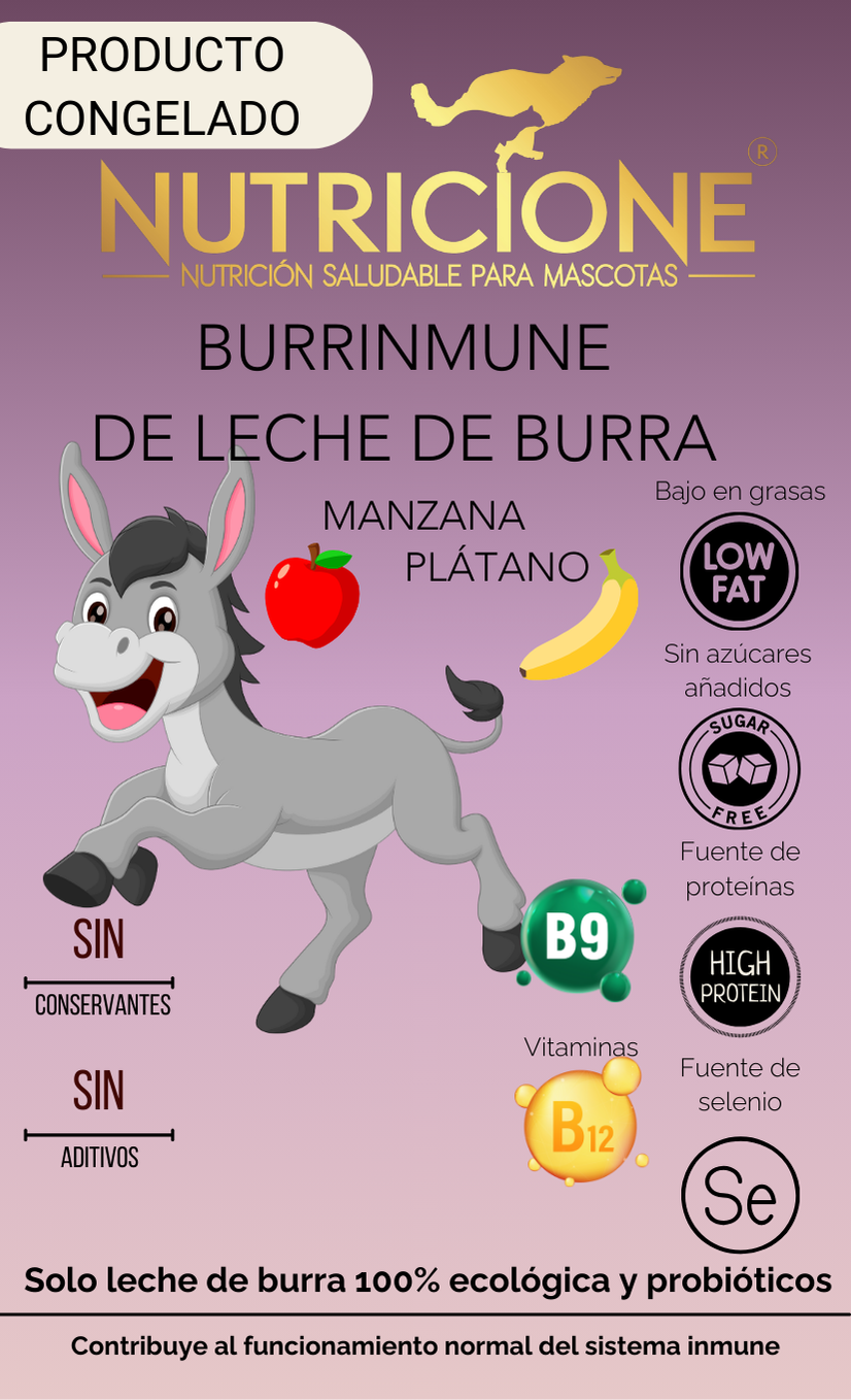 Burrinmune de Leche de Burra con sabor Manzana/ Plátano 100 mL