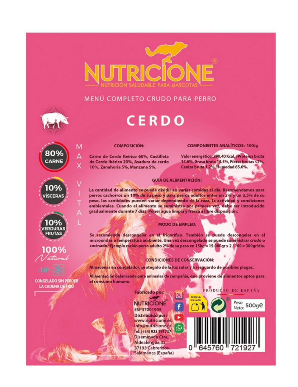 Original Barf | Menú Completo Cerdo Monoproteico