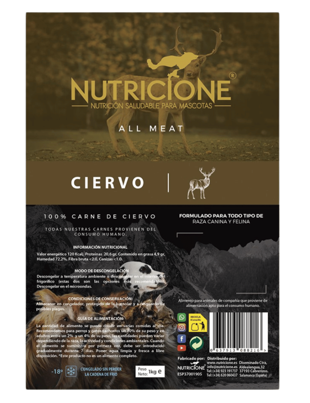 All Meat Ciervo 1Kg | Todo Carne Ciervo 1Kg