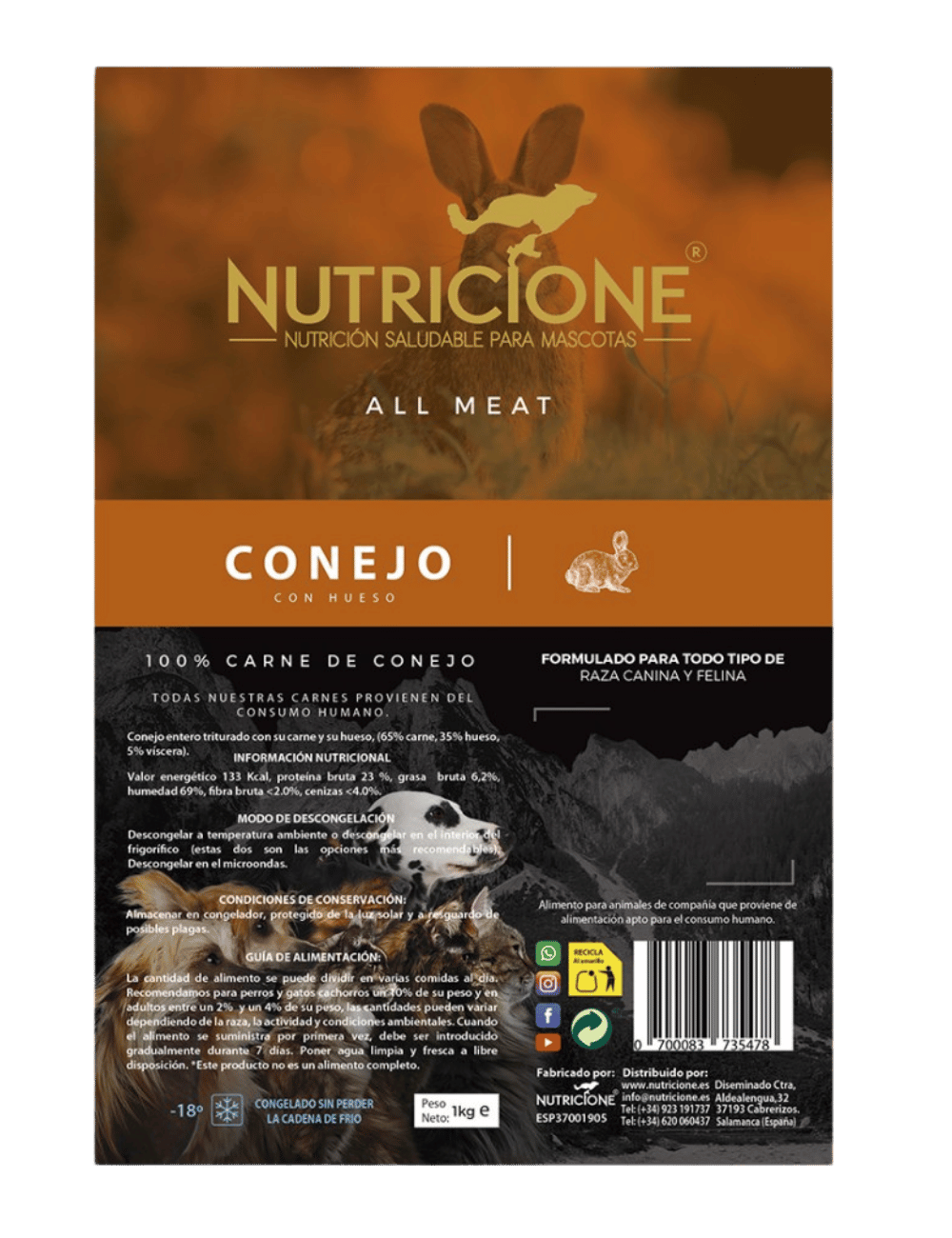 All Meat Conejo 1Kg | Todo Carne Conejo 1Kg