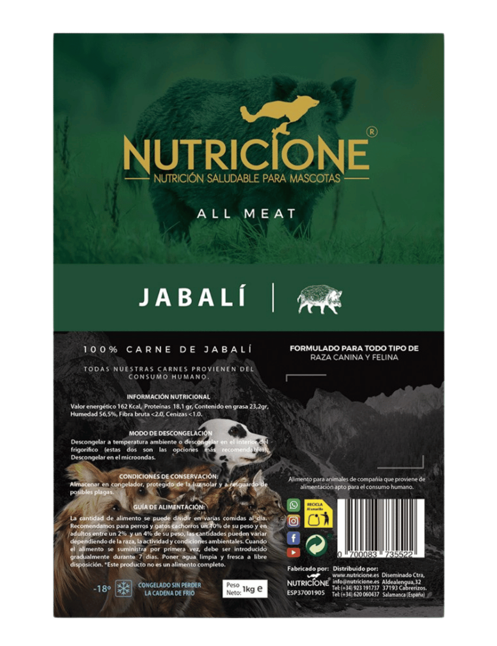 All Meat Jabalí 1Kg | Todo Carne Jabalí 1Kg