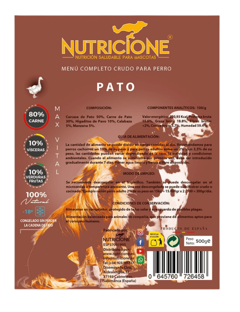 Original Barf | Menú Completo Pato