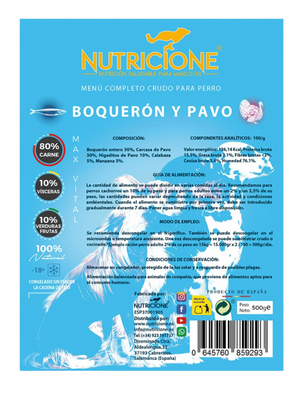 Original Barf | Menú Completo Boquerón/Pavo