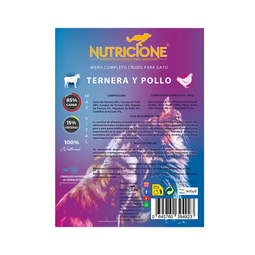 Original Barf | Menú Completo Ternera/Pollo | Gatos