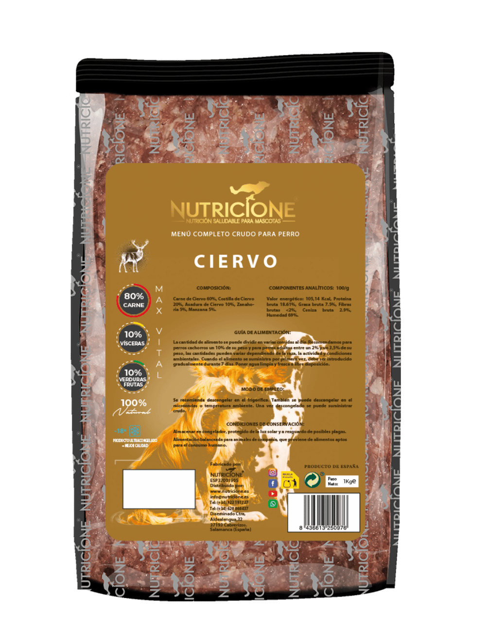 Original Barf | Menú Completo Ciervo Monoproteico