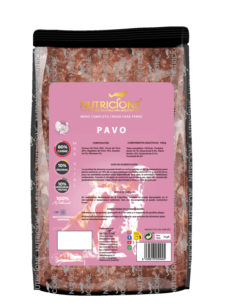 Original Barf | Menú Completo Pavo Monoproteico