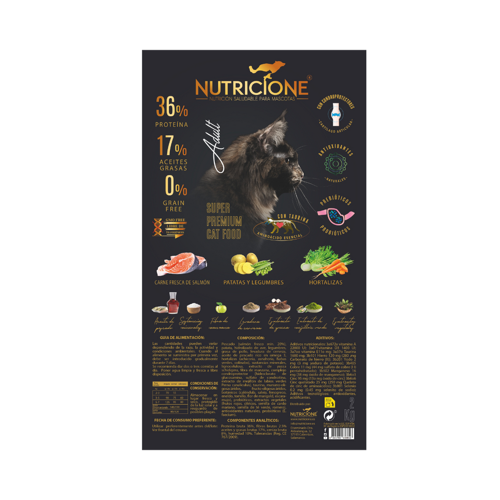 Pienso Carne Fresca para Gatos 2 kg  |  Grain Free Salmón 2 Kg