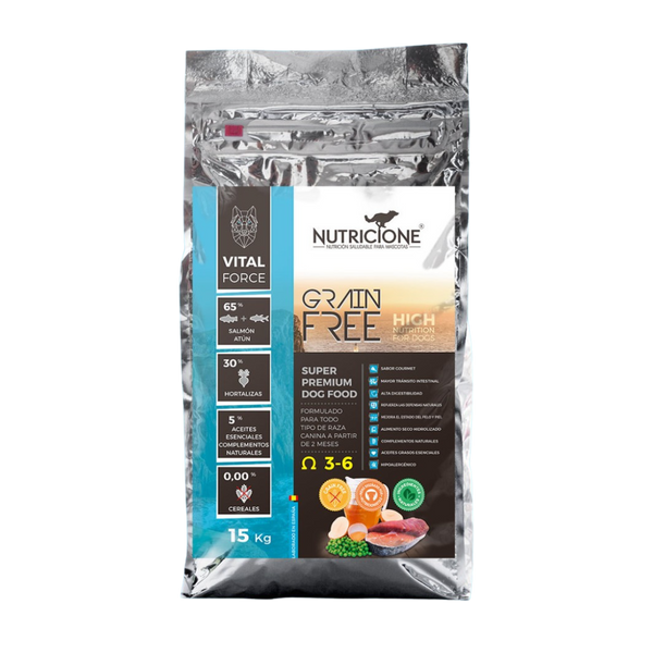 Grain Free Salmón/Atún 15 Kg | Pienso Sin Cereal Salmón y Atún 15 Kg