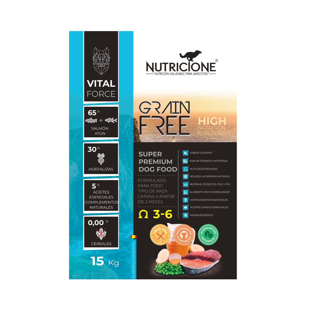 Grain Free Salmón/Atún 15 Kg | Pienso Sin Cereal Salmón y Atún 15 Kg