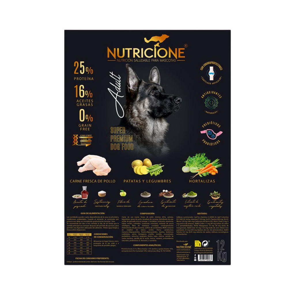 Pienso Carne Fresca para Perros Adultos 12 kg | Grain Free Pollo 12 Kg