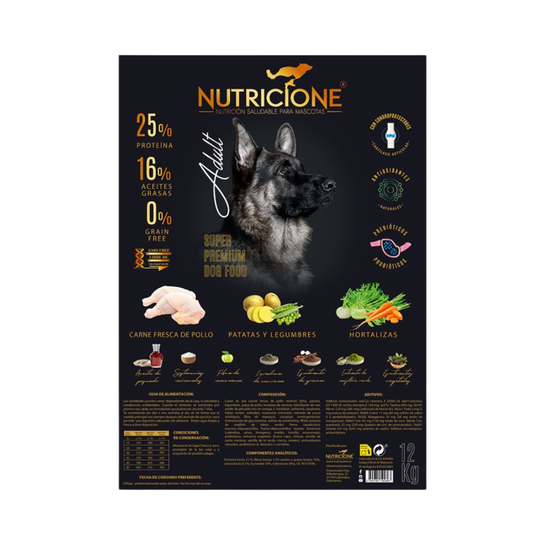 Pienso Carne Fresca para Perros Adultos 12 kg | Grain Free Pollo 12 Kg
