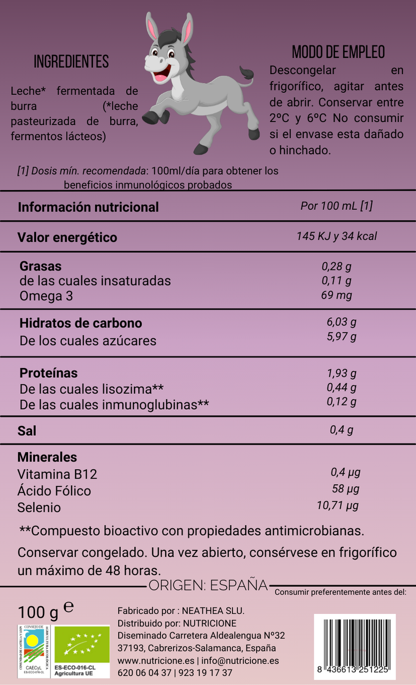 Burrinmune de Leche de Burra con sabor Natural 100 mL