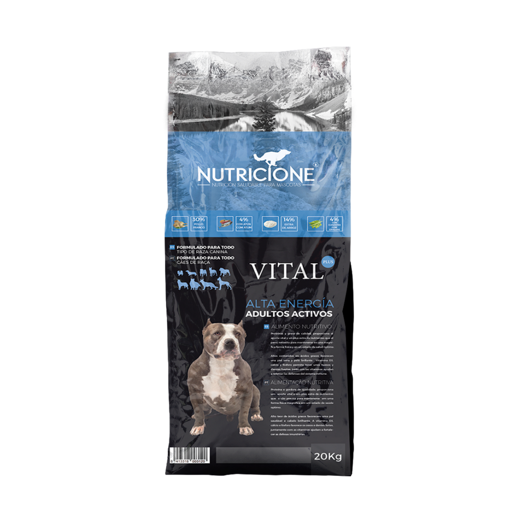 Vital Plus Adulto Alta Energía 20 kg | Pienso Premium Pollo/Atún 20 Kg