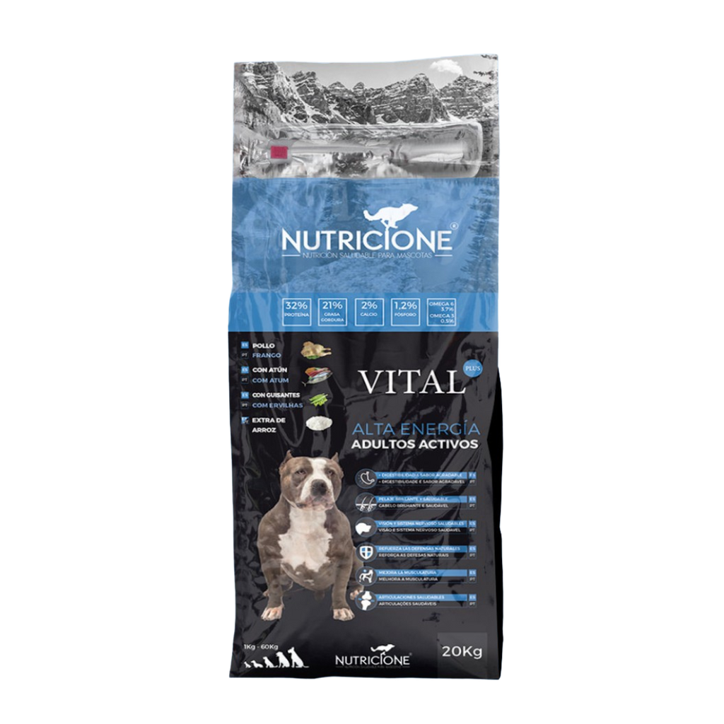 Vital Plus Adulto Alta Energía 20 kg | Pienso Premium Pollo/Atún 20 Kg