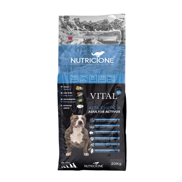 Vital Plus Adulto Alta Energía 20 kg | Pienso Premium Pollo/Atún 20 Kg