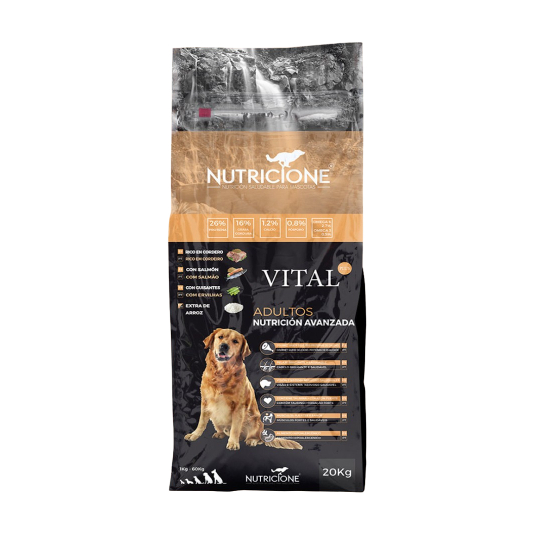 Vital Plus Adulto Mantenimiento 20 kg | Pienso Premium Cordero/Salmón 20 Kg